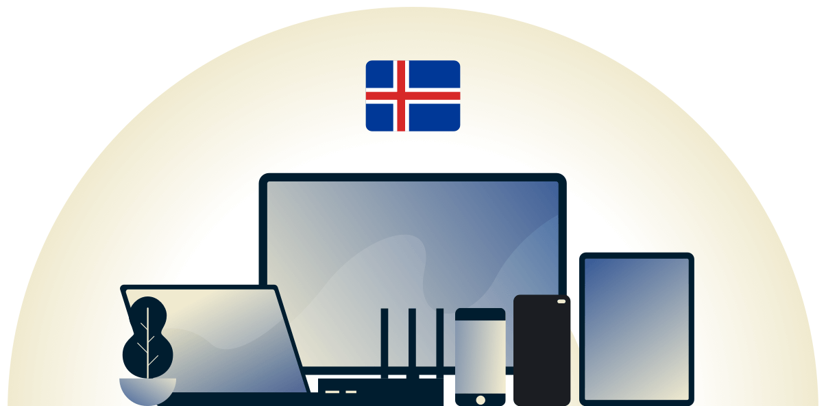 VPN de Islandia protegiendo una gran variedad de dispositivos.