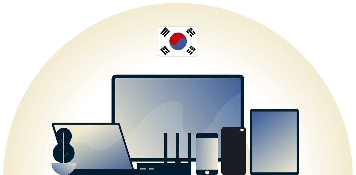 Sydkorea VPN beskytter en række forskellige enheder.