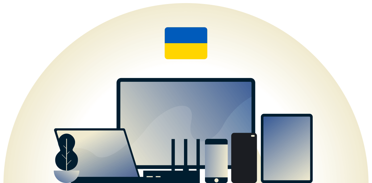 Oekraïne VPN beschermt een verscheidenheid aan apparaten.